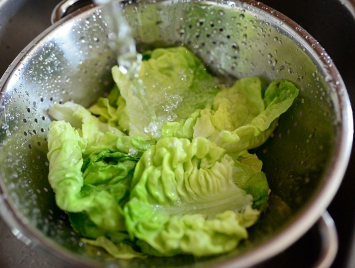 comment laver une salade laver la laitue dans un bol