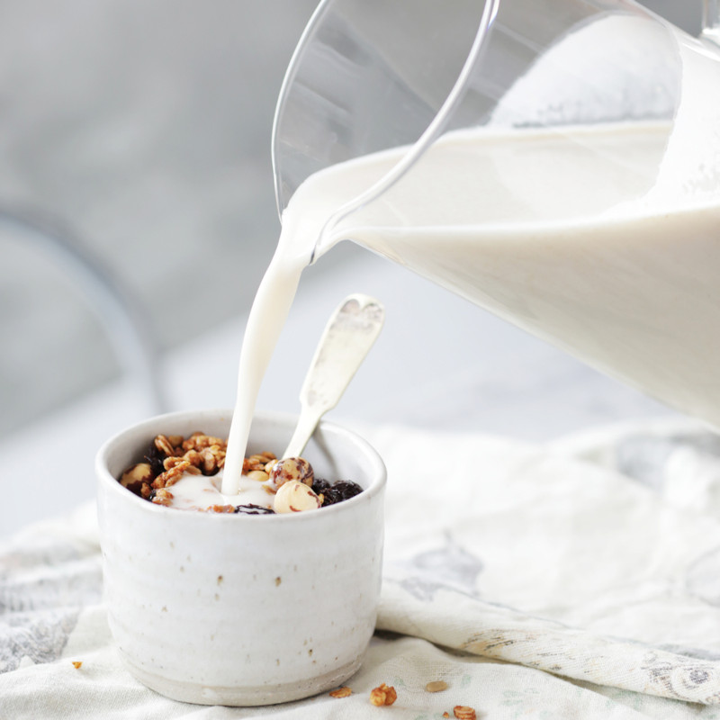 calorie lait d avoine a ajouter au granola pour un petit dejeuner sain