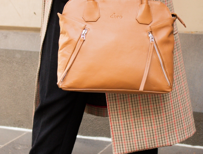 robe habillée sac hobo beige orange pour un style d automne