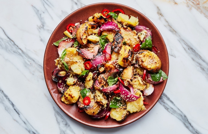 salade pomme de terre thon marocaine à l oignon et piment rouge