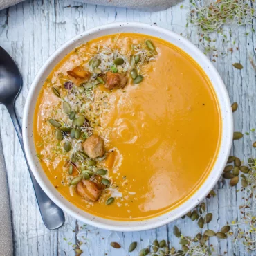 soupe a la courge et aux graines gouts d automne