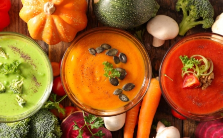 assorted bowl of soup
