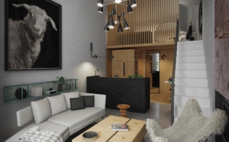 style contemporain aménagement petit appartement 40m2 blanc et noir