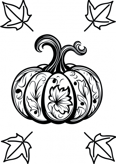 design coloriage d automne gratuit archzine citrouille feuilles