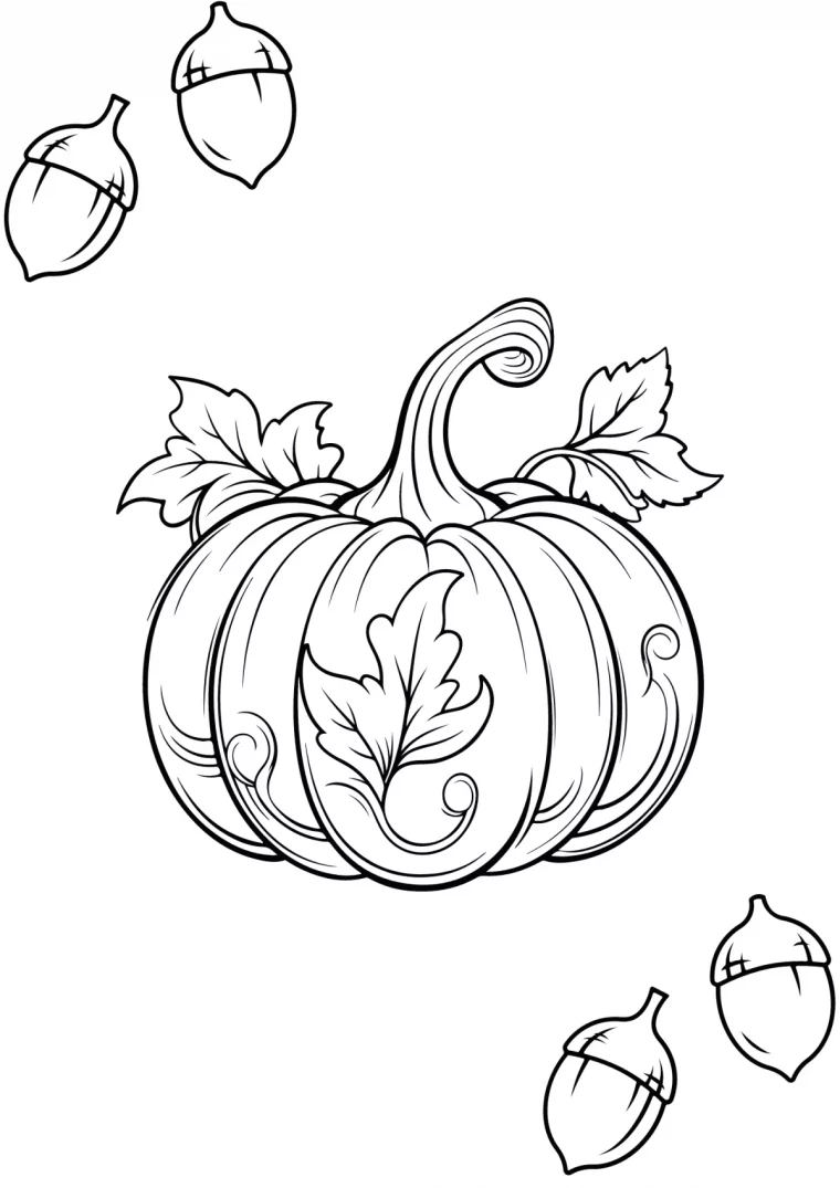 design gratuit automne coloriage archzine citrouille