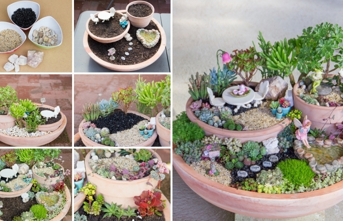 diy modele jardin exotique succulentes plantes grasse figurines miniatures