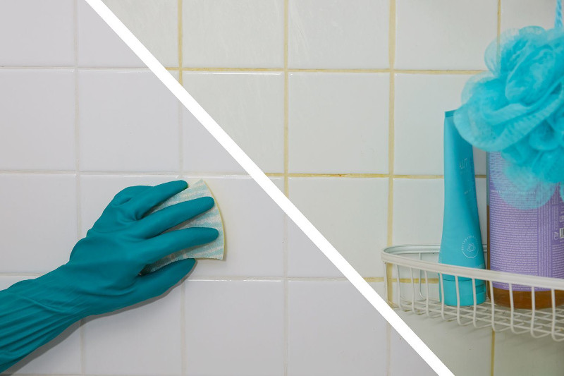 enlever moisissure joints salle de bain avant et après produit efficace