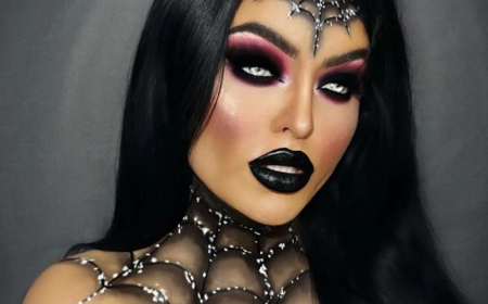 idee cool de maquillage en noir pour la fete des morts