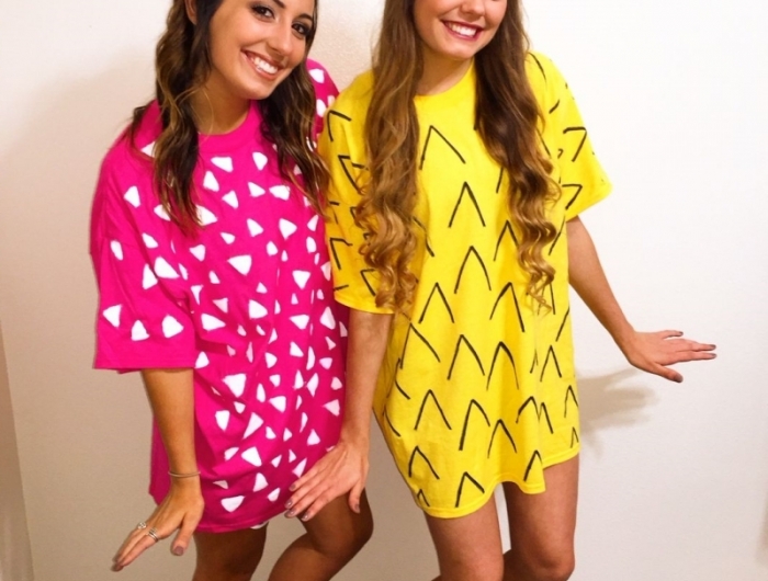 idée déguisement halloween filles amitié vêtements personnalisés vite fait