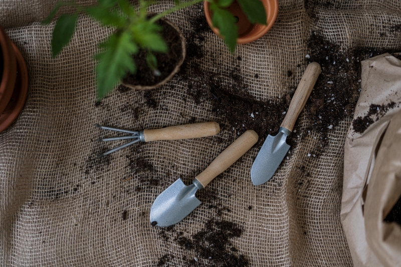 matériel jardinage outils de base cultivation balcon plantes