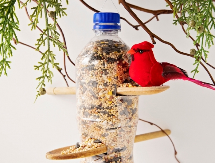 plan de nichoir et mangeoire pour oiseaux cuillères bois