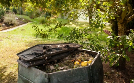 small outdoor composting bin for recycling kitchen and garden organic waste