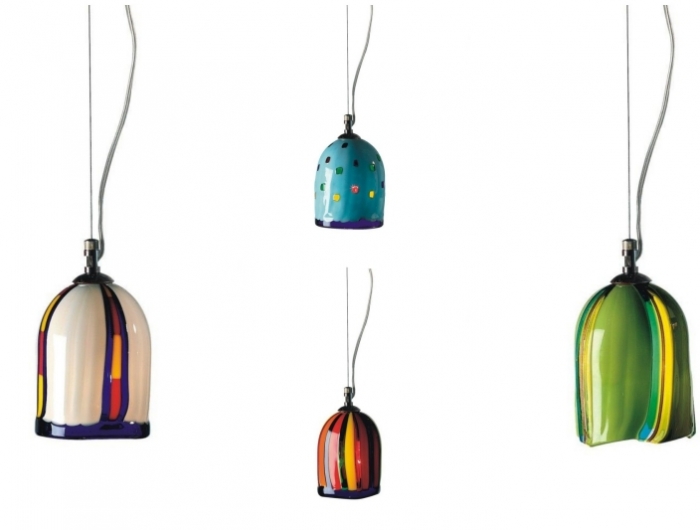 batch suspension luminaire tendance design lampe suspendue multicolore