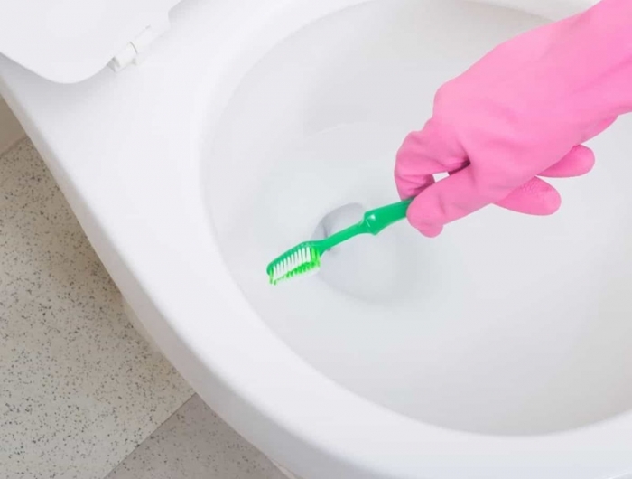 detartrer sous rebord cuvette wc brosse a dents nettoyage
