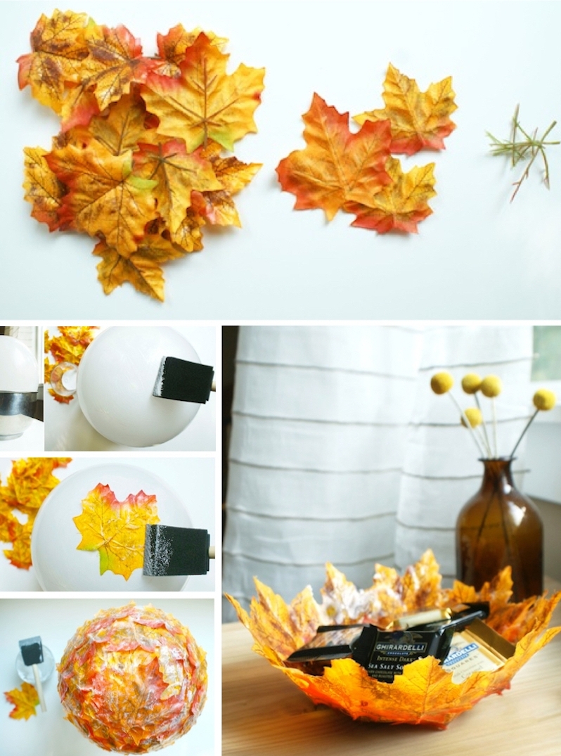 idée de bol aux feuilles mortes a faire soi meme bricolage automne