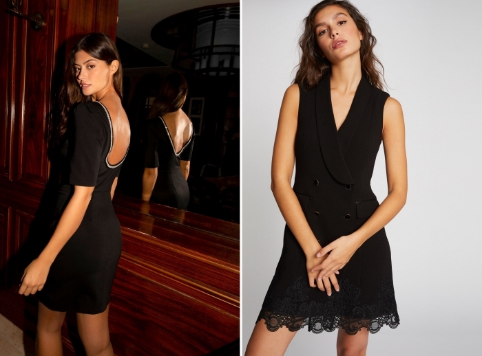 tenue nouvel an noel fete fin d année robe ajustee detail bijou