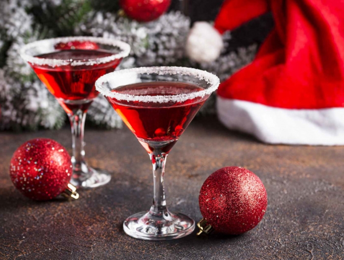 christmas festive cocktail red martini