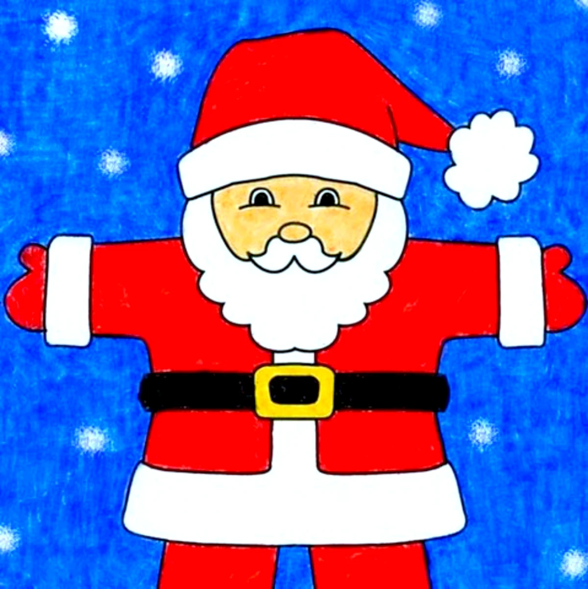 comment dessiner un pere noel