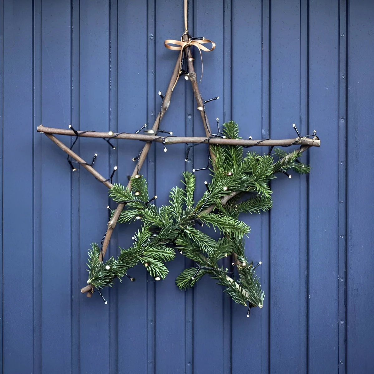 comment fabriquer une étoile avec des branches de sapin