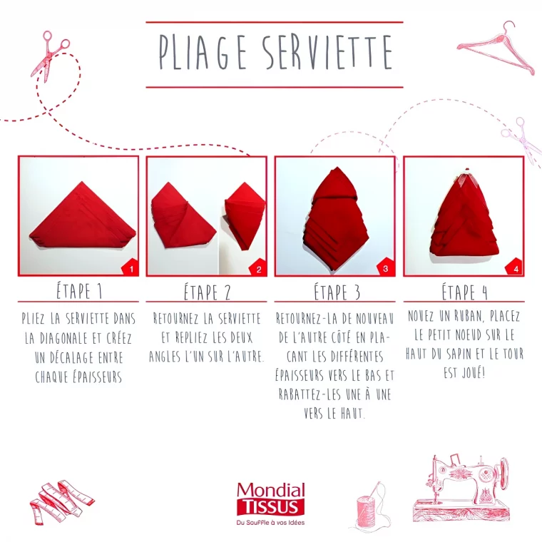 comment faire un sapin avec une serviette en papier