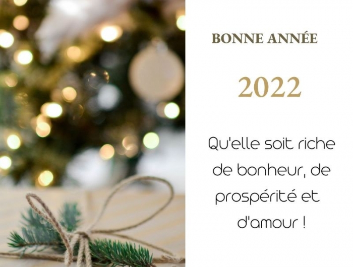message bonne année 2022 simple avec photo et texte de voeux original