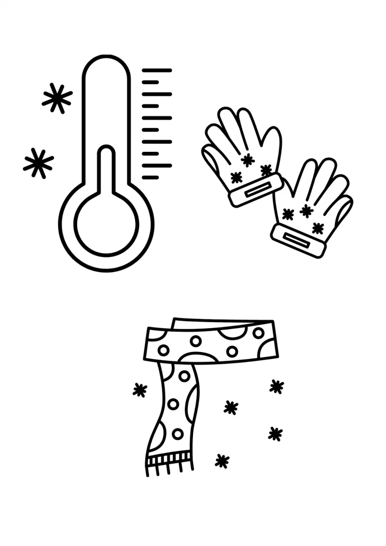 motifs d hiver a dessiner pour les plus petits