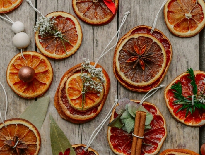 rondelles agrumes pamplemousse orange décoration de noel fait maison