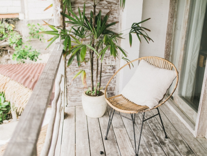 chaise bois materiaux naturels deco balcon