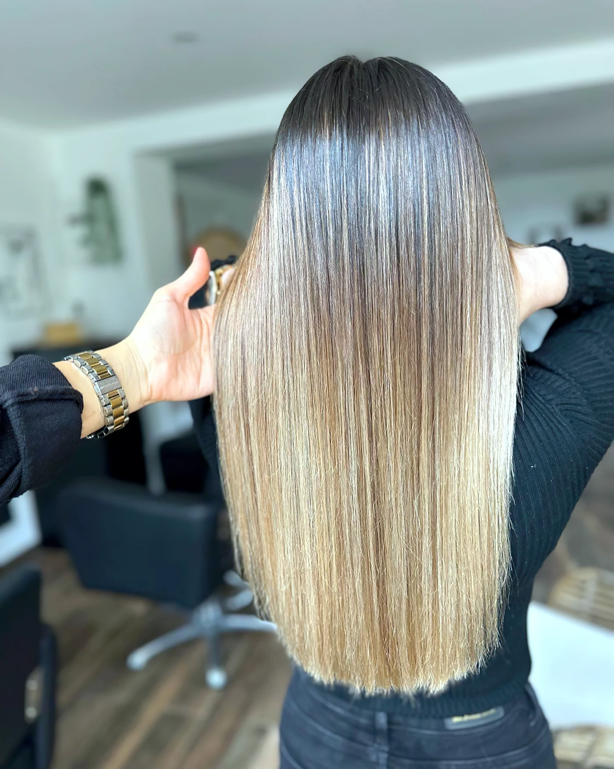 idee le balayage ombre blond haire