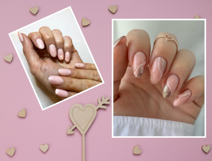 manucure amour saint valentin ongles vernis or nail art