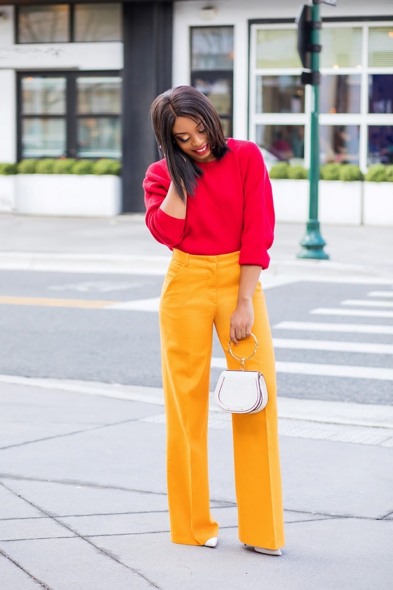 pantalon jaune taille haute style vestimentaire femme 2022