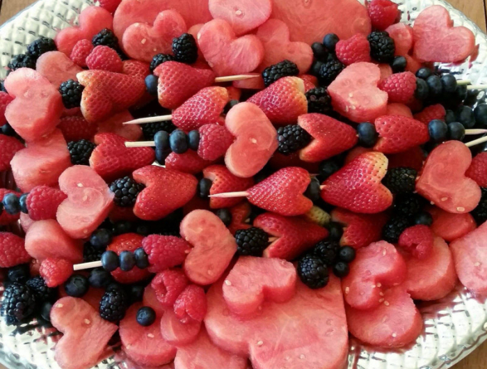 recette apero dinatoire brochettes de fruits pasteque fraise myrtille