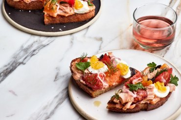 toast froid à préparer la veille aux oeufs et aux legumes