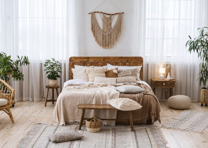 meubles nature style où mettre la tête de lit pour bien dormir