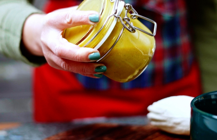 bocal fermeture ingredients pour sauce salade facile moutarde et miel