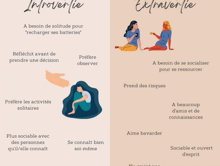 différence personne introvertie extravertie type de caractère test de personnalité