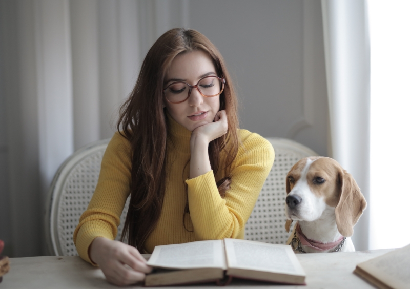 girl dog book information trivia learning