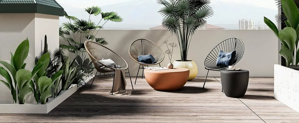 style minimaliste et moderne meubles terrasse