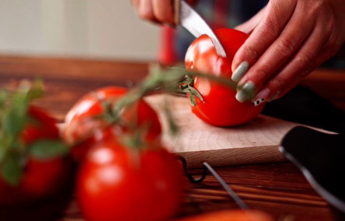 tomates farcies au four sans viande couper les tomates