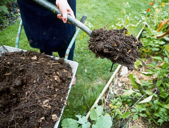 compost paillis jardin potager organique pour fertiliser le sol