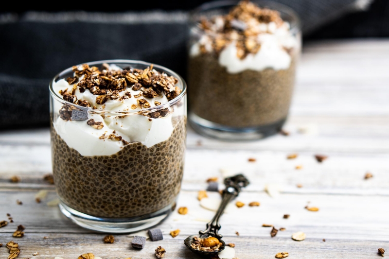 dessert healthy recette graine de chia pudding yaourt