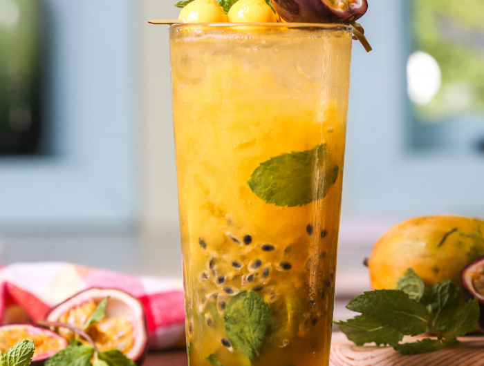 exemple de mojito avec fruit de la passion cocktail rhum et fruit