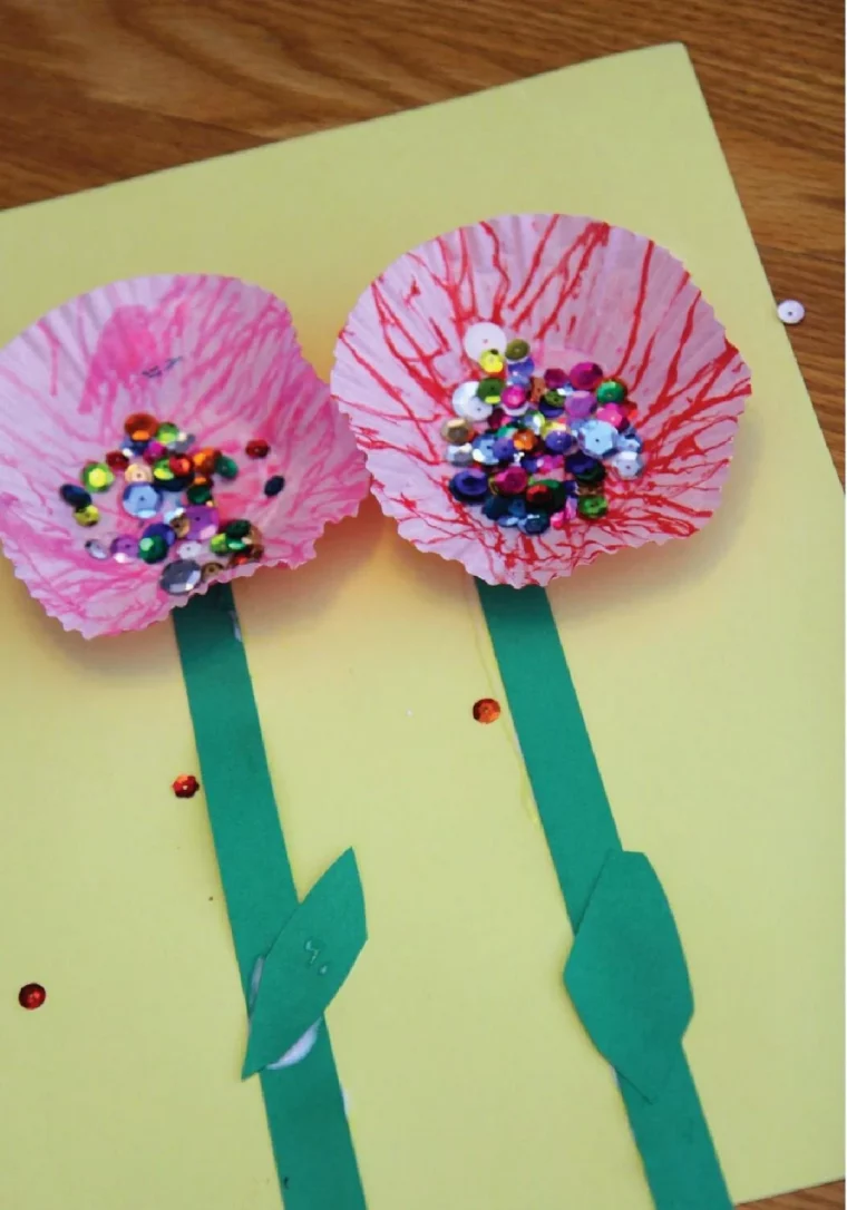 faire un bouquet en papier activite maternelle