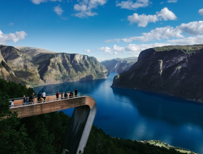 paysages sommet fjord norvege vue d en haut