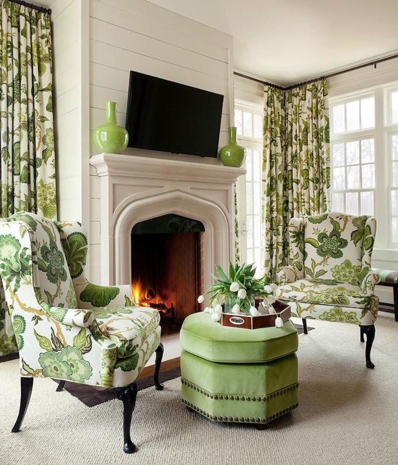 quelle couleur pour agrandir un petit salon meubles blanc vert