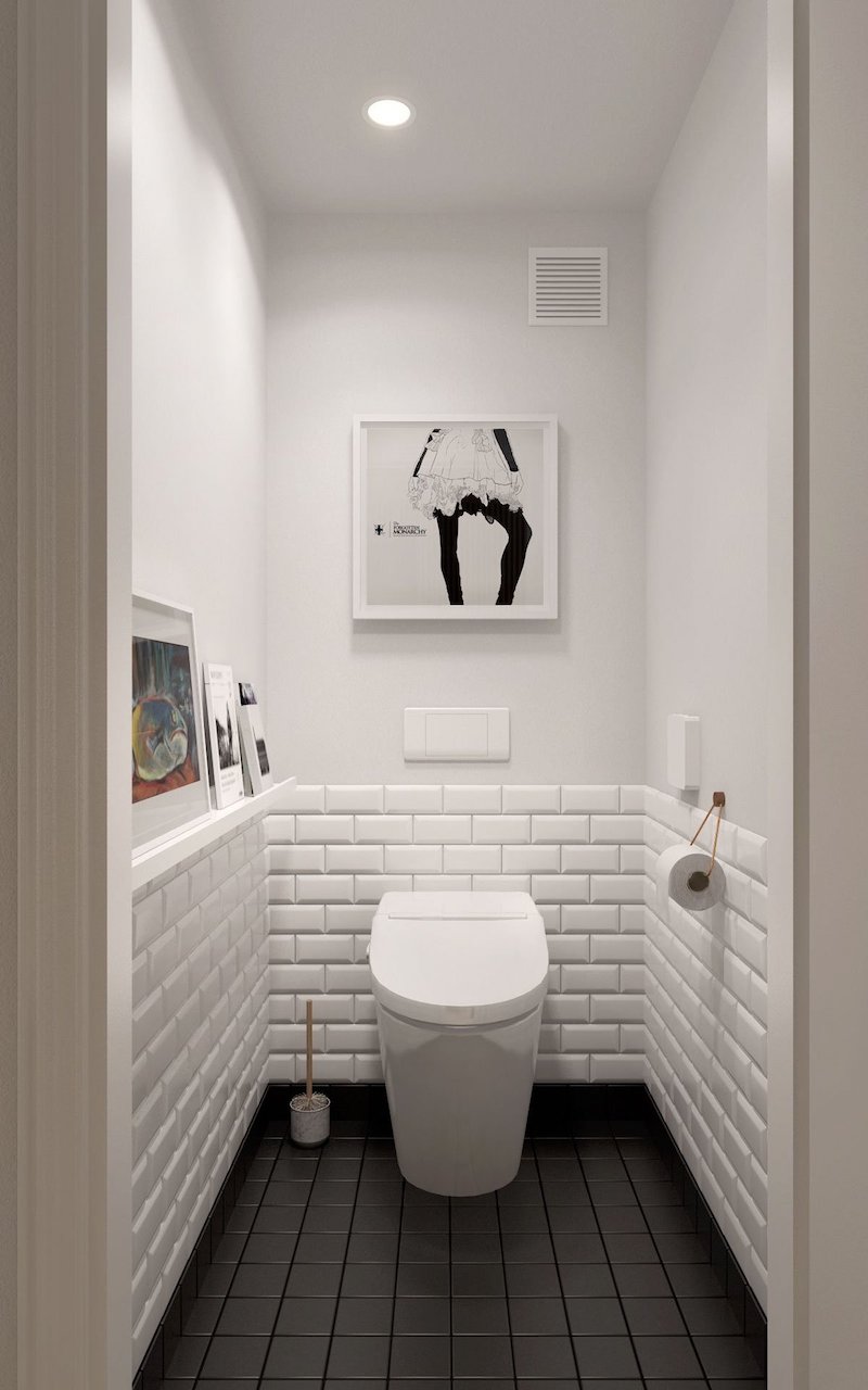 comment bien nettoyer le noir au fond des toilettes toilette en blanc avec tableau de dame