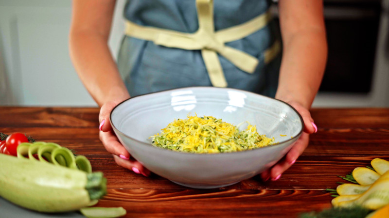 melange de courgette fromage oeufs et aneth