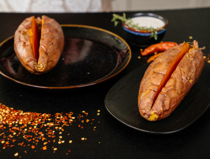 patate douce cuite au four plat rassasiant