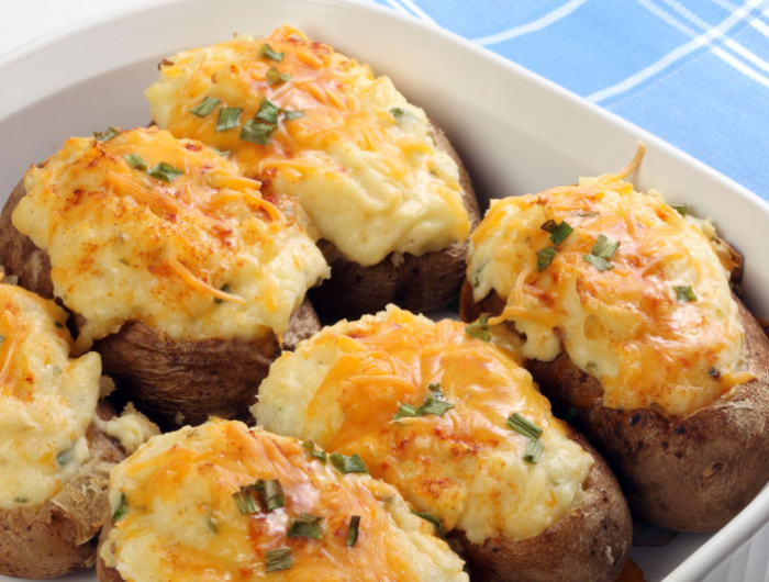 patate douce farcie a la viande de boeuf et mozzarella