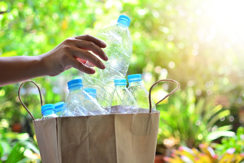 recyclage de bouteilles d eau pour créer un système goutte à goutte arrosage jardin